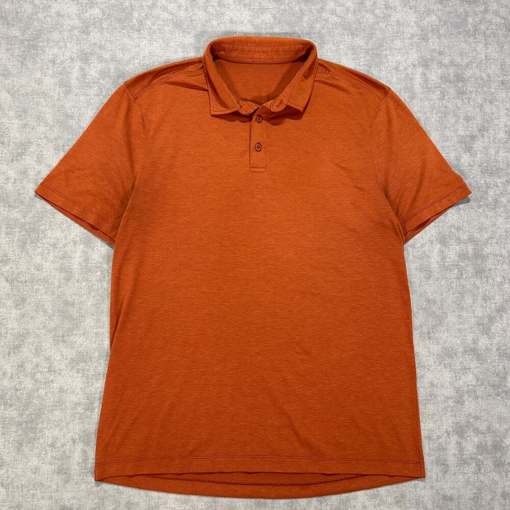 Lululemon Evolution Polo Shirt Bronze Mens Medium stretch Performance Golf